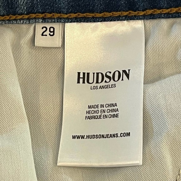 HUDSON BLAIR HIGH RISE DISTRESSED BOOT CROPPED‎ JEANS BLUE NWT WOMEN'S SIZE 29 - Picture 15 of 16